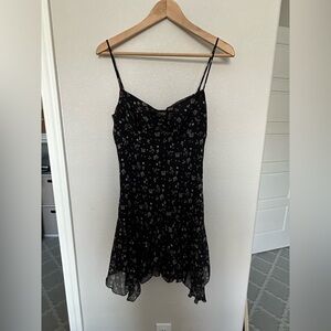 Urban Outfitters Black Floral Mini Dress
